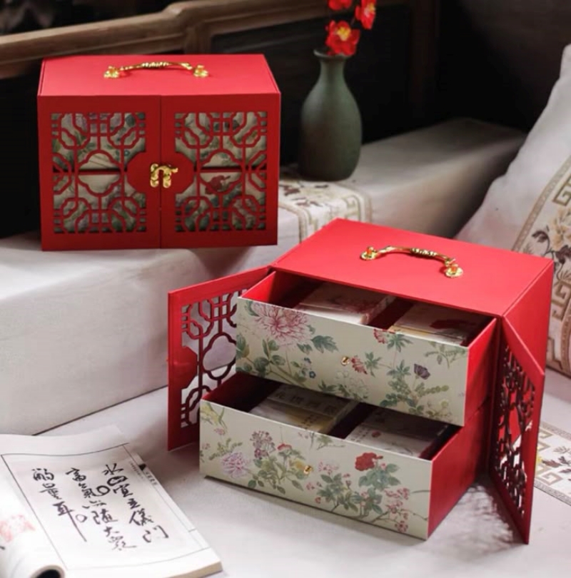 Hộp giấy 2 tầng bắt mắt 