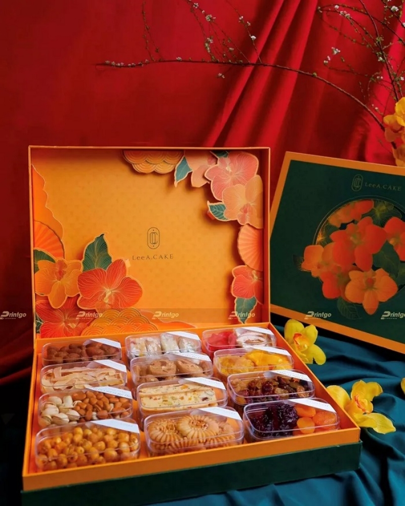 Hộp quà Tết popup 3D thương hiệu Lee A Cake sang trọng
