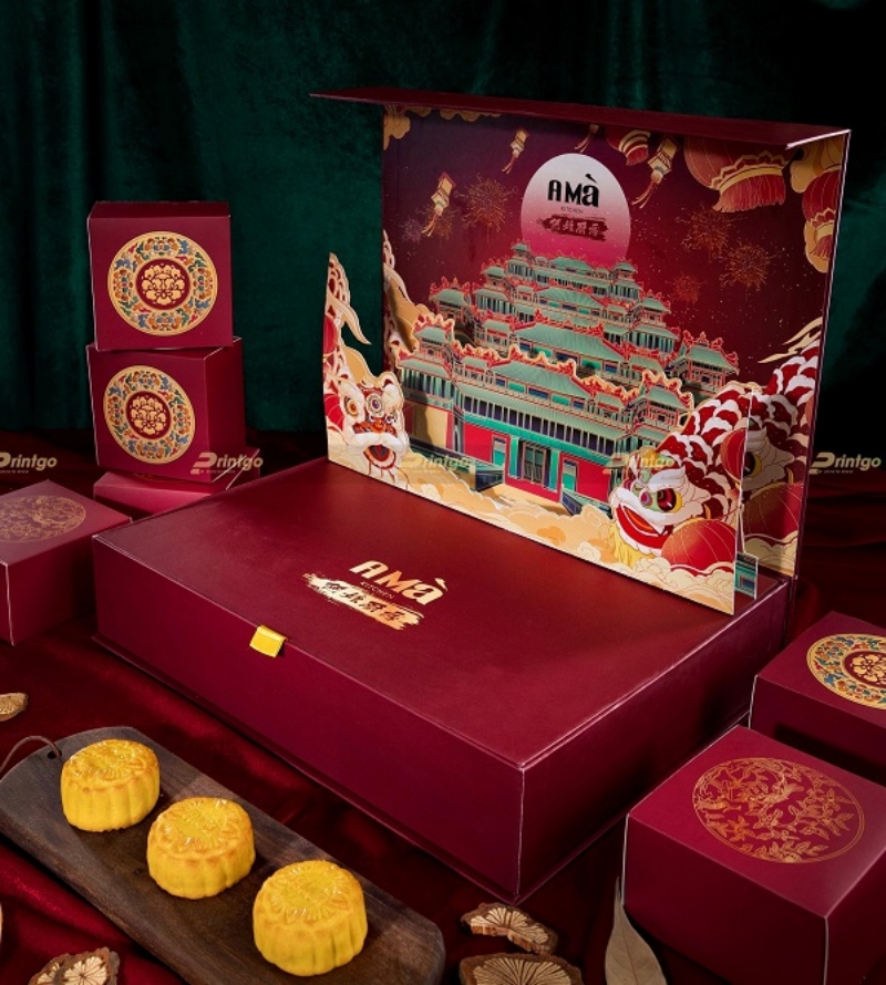 Hộp trung thu popup 3D nhà hàng À Mà chuyên nghiệp 
