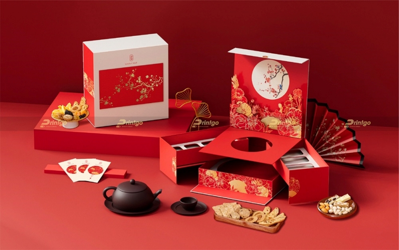 Hộp quà Tết popup 3D thương hiệu Lee A Cake cao cấp 