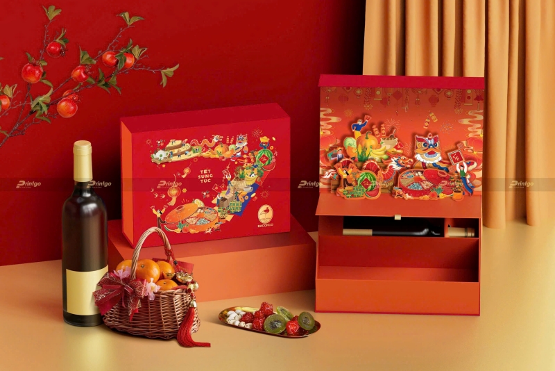 Hộp popup 3D đựng quà tết thiết kế sáng tạo