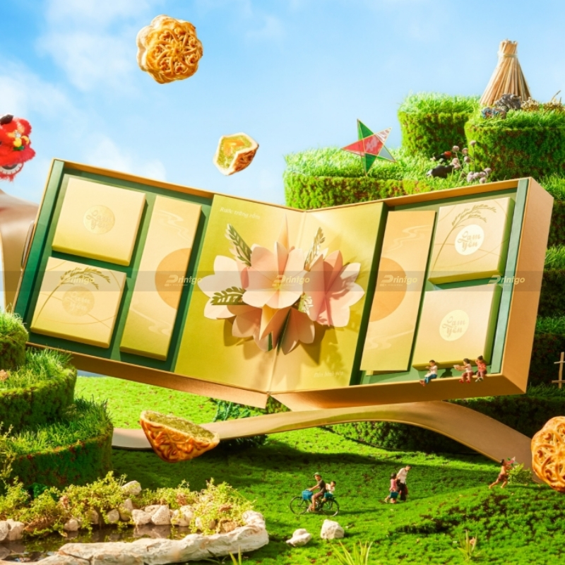 Hộp trung thu popup 3D thương hiệu Lâm Yến tăng trải nghiệm cho khách hàng