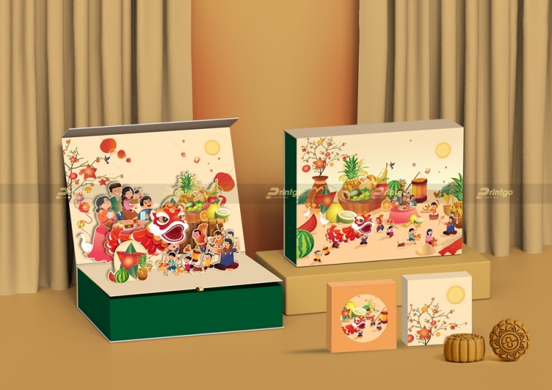Hộp trung thu popup 3D Thu Ca sáng tạo bắt mắt 