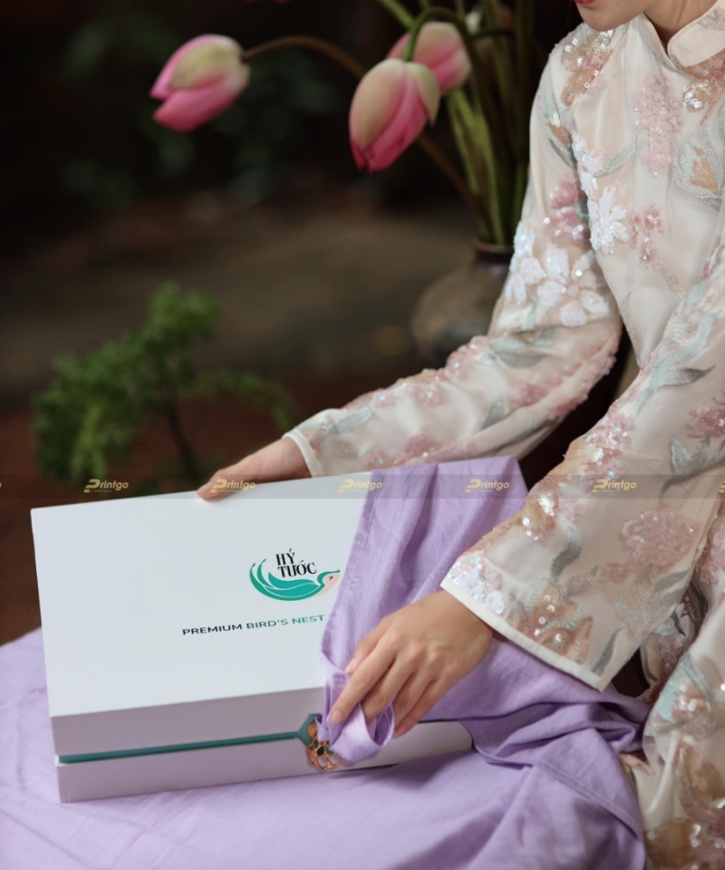 In hộp đựng yến tại xưởng in hộp cứng uy tín